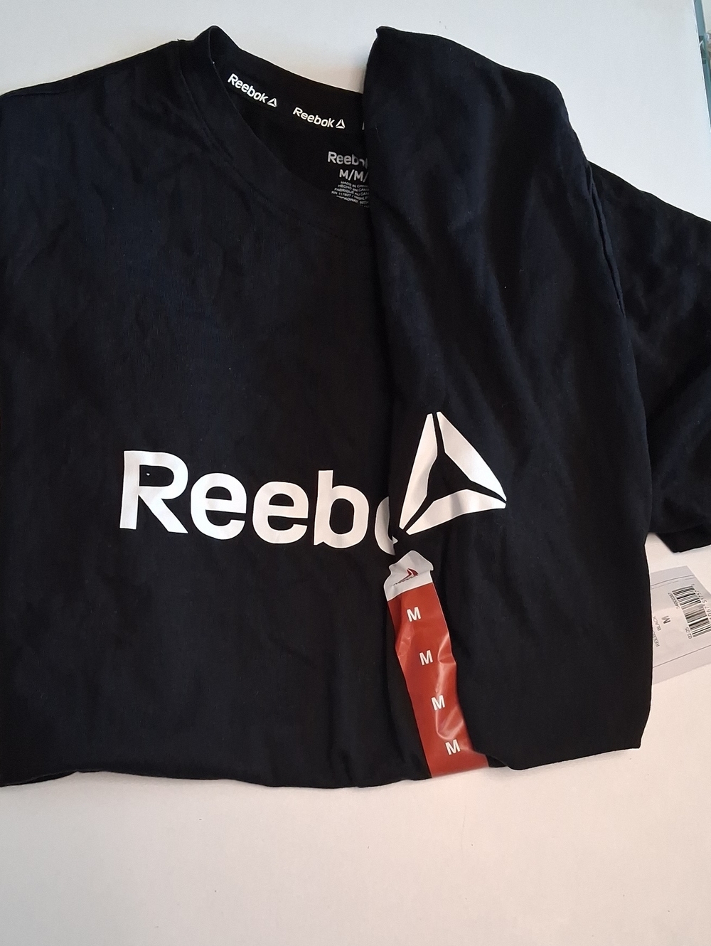 Reebok Black T-Shirt with White Logo